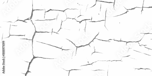 Weathered stucco and cement texture with broken surface patterns for abstract background. Closeup of dry fissure ground. White dried and cracked ground earth background.Cracked wall texture grunge bac