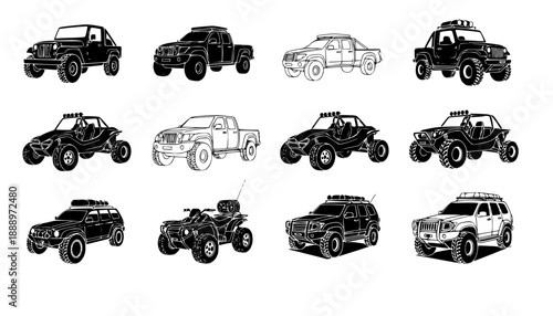 off road icon in different style vector illustration
