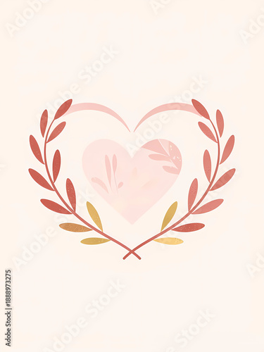 heart with floral ornament