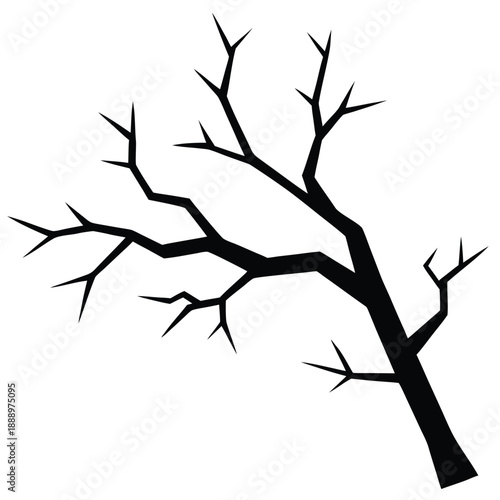 broken branch vector icon on white background