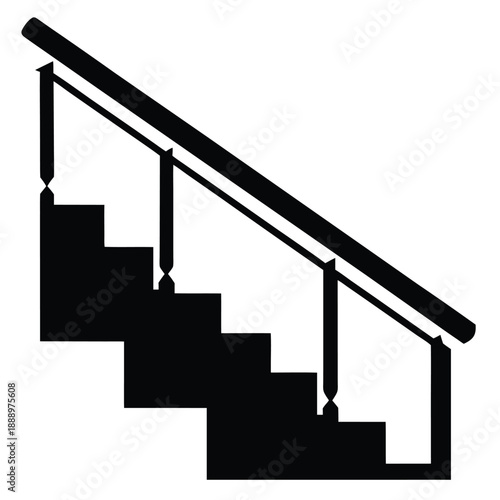 broken handrail vector icon on white background