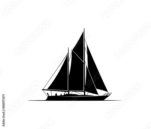 Sailboat Sailing on Calm Waters