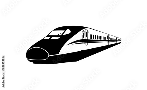 Modern Bullet Train Illustration