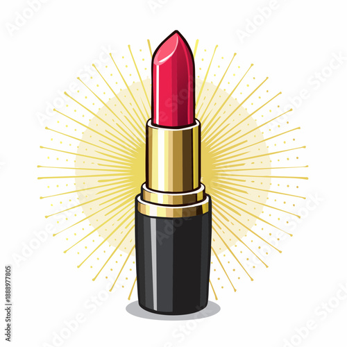 Lippenstift - rot - Cartoon Comic Stil