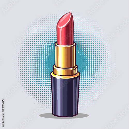 Lippenstift - rot - Cartoon Comic Stil