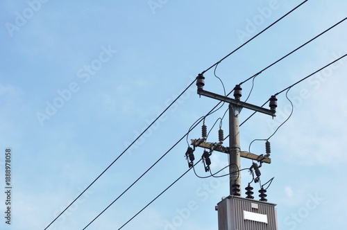 Power Distribution Transformer and Overhead Lines
