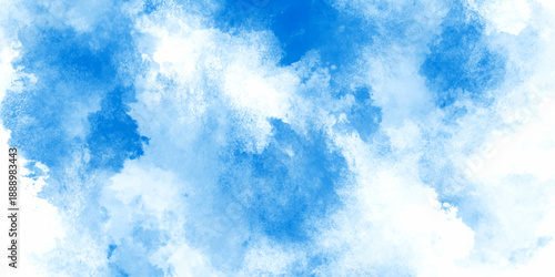 Elegant light blue watercolor background with a soft gradient. abstract blue watercolor illustration ar blue color texture background. Classic hand painted blurred and grainy Blue powder explosion on 