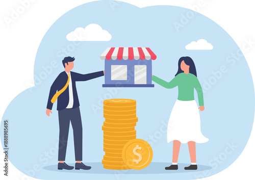 Small Business Franchise and Retail Investment Growth Concept