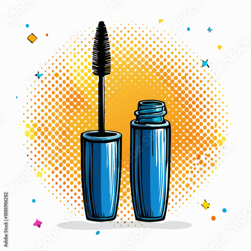 Wimperntusche - Cartoon Comic Stil