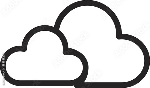 Cloud Storage Service Icon, Online Data and Computing Platform Symbol