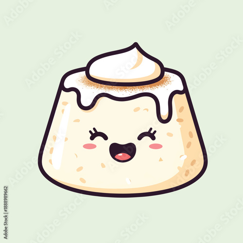 Kawaii Panna Cotta Dessert