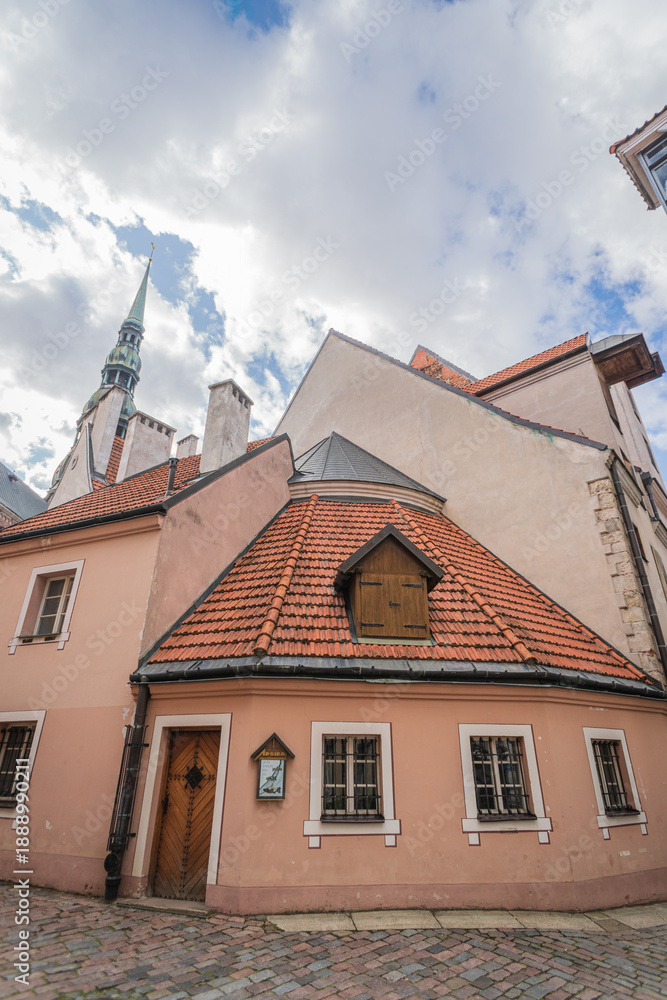 Fototapeta premium Tower of St Peter’s Church, Riga, Latvia