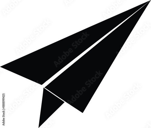 black paper plane