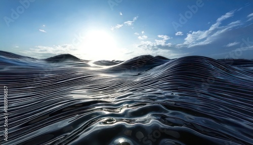 Wallpaper Mural Ocean waves under a bright sun, creating a mesmerizing seascape. Torontodigital.ca