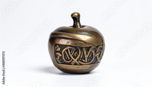 Wallpaper Mural Ornate Bronze Apple Sculpture with Intricate Celtic Knot Design. Torontodigital.ca