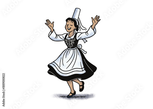Bretonne qui danse, 