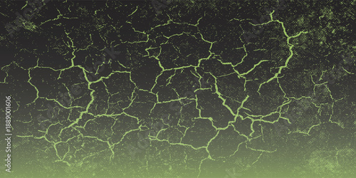 Minimalist Abstract Green Grunge Texture with ground cracks For Banner, Cover, and Flyer. vector illustration