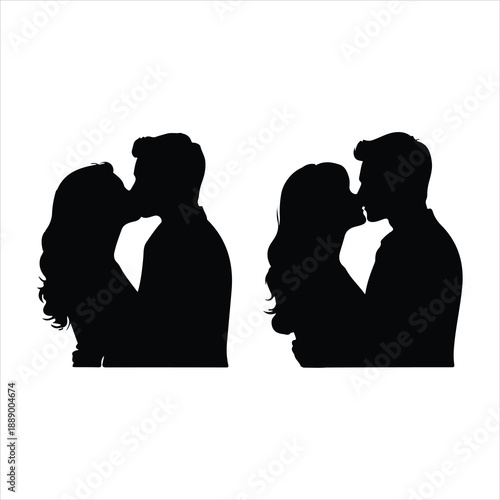 heart,black and white romantic couple illustration showing love gestures, embrace
