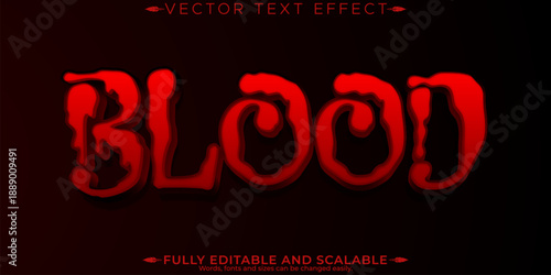 Halloween monster text effect, editable horror and scary text style