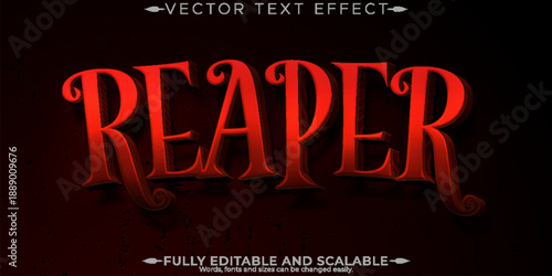 Halloween monster text effect, editable horror and scary text style