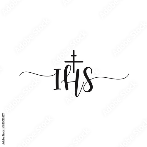 IHS monogram with cross, a religious symbol of Jesus Christ.