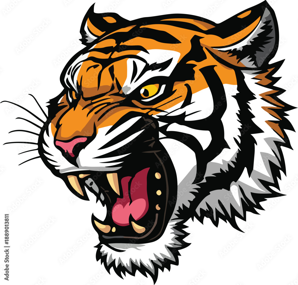 Obraz premium tiger head vector