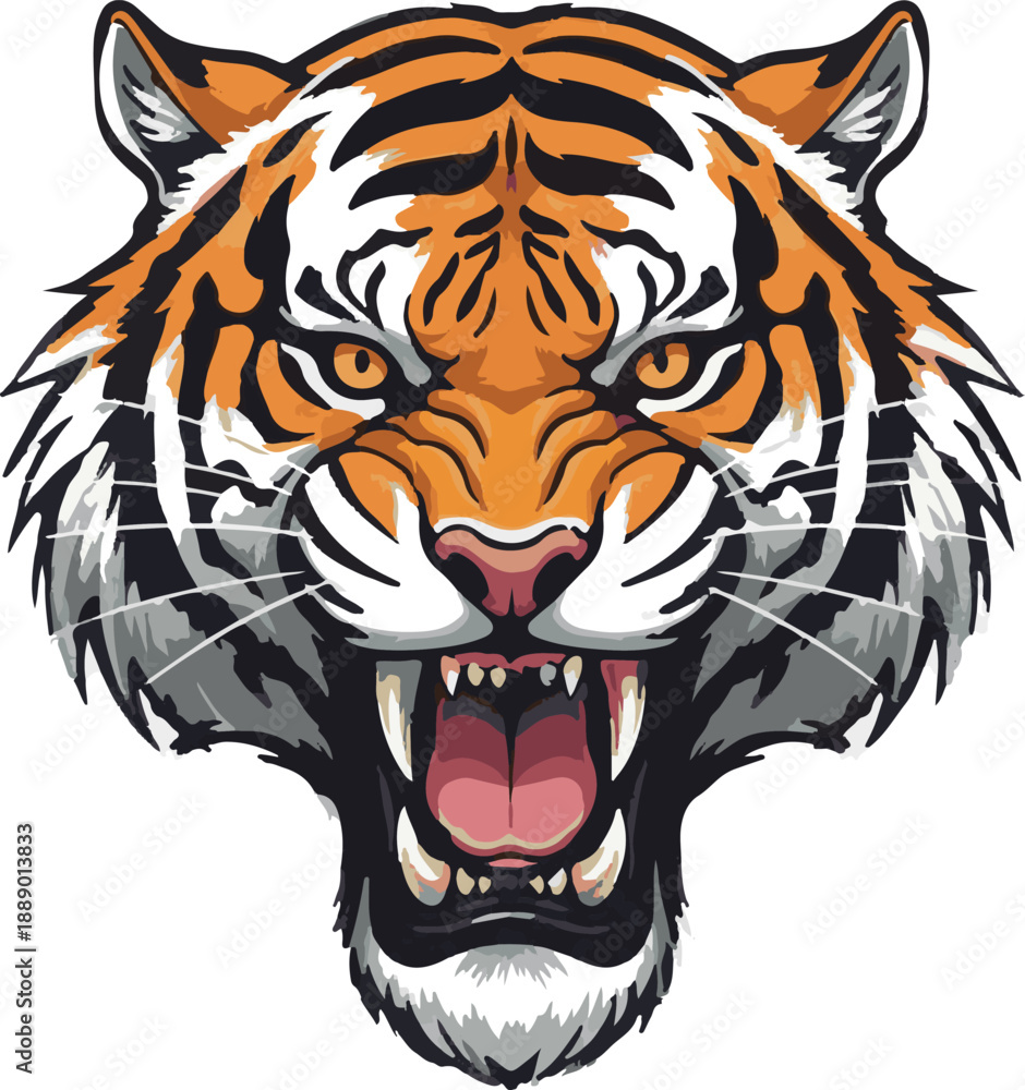 Fototapeta premium tiger head vector