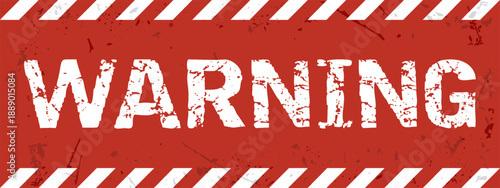 Caution sign board red, grunge realistic warning signboard, attention banner template, road shield. Vector illustration sign with grain, old texture, stain and scratch. Vector grunge panel.