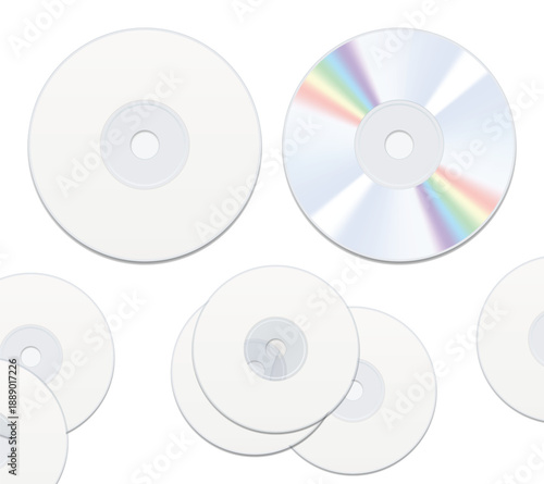 Dvd cd case isolated realistic transparent plastic holder illustration vector