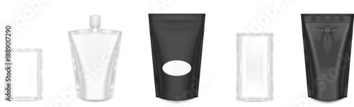 Empty beauty pouch container isolated realistic product presentation vector