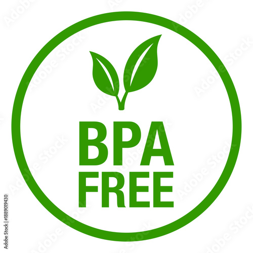 BPA Free Label Sticker Safe Plastic Product Sign Vector Illustration