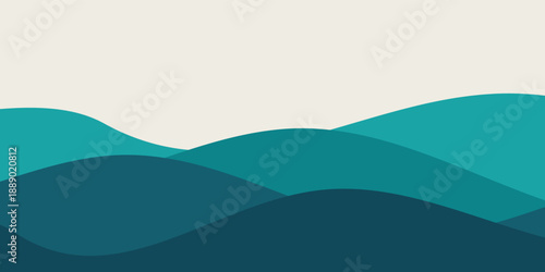Sea waves layered vector background illustration and sea beach vector illustration.