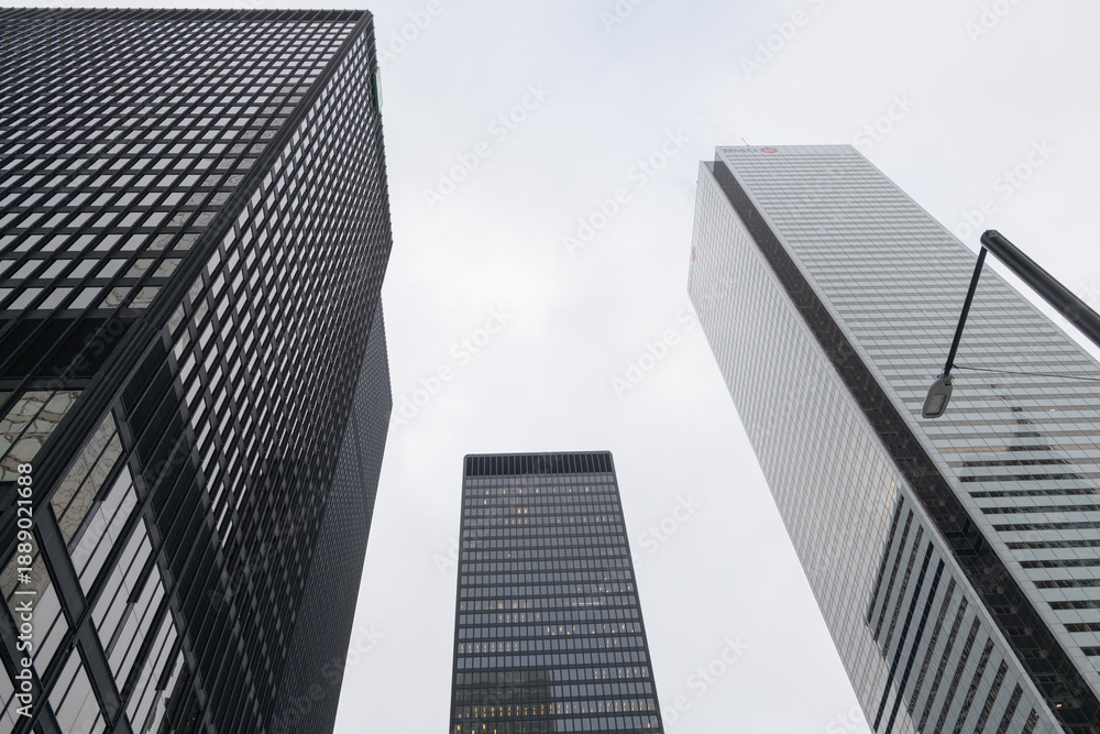 Naklejka premium (at left) TD-Centre and (at right) First Canadian Place, BMO Group headquarters, Toronto