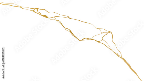 luxury marble texture pattern of Golden kintsugi crack. Vector horizontal backdrop poster background with intertwine graceful veins. gold broken seams