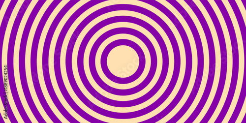 Illustration of purple and vanilla colored concentric circles