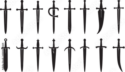 Knife black icon  set of icons