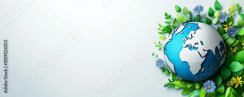 Features a space for custom text related to environmental awareness.