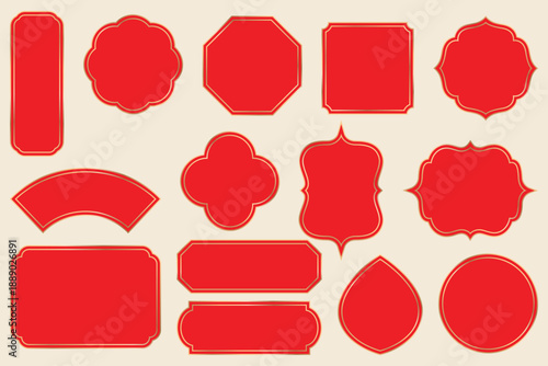 set of chinese traditional frame design, background decoration