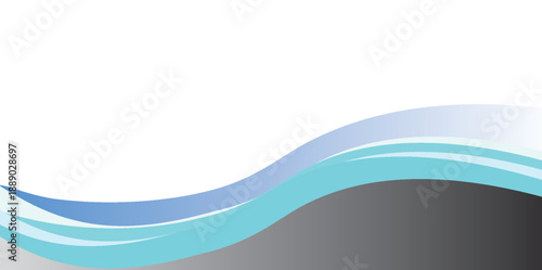 Abstract blue waves background; minimal waves design concept