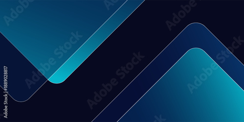 Blue abstract gradient shapes background. Vector illustration