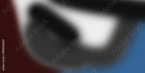 Canvas Print Abstract blurred shapes in red blue and white colors