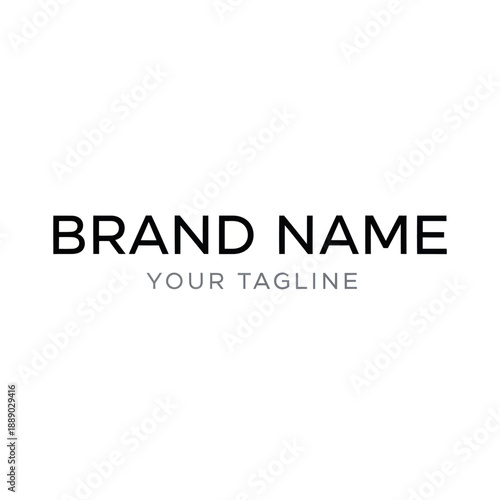 Brand Name Placeholder Text on White Background.