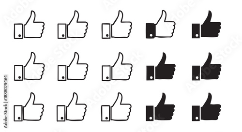 Hand cursor icon set with various click and selection states isolated