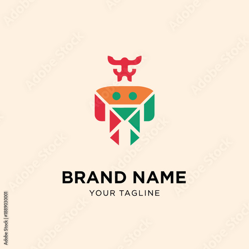 Geometric Logo Design with Abstract Elements.