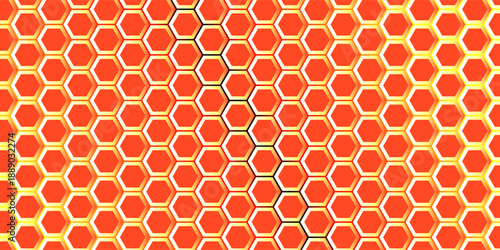 Seamless futuristic hexagon honeycomb pattern, tightly packed symmetrical layout, matte black hexagon interiors. vector