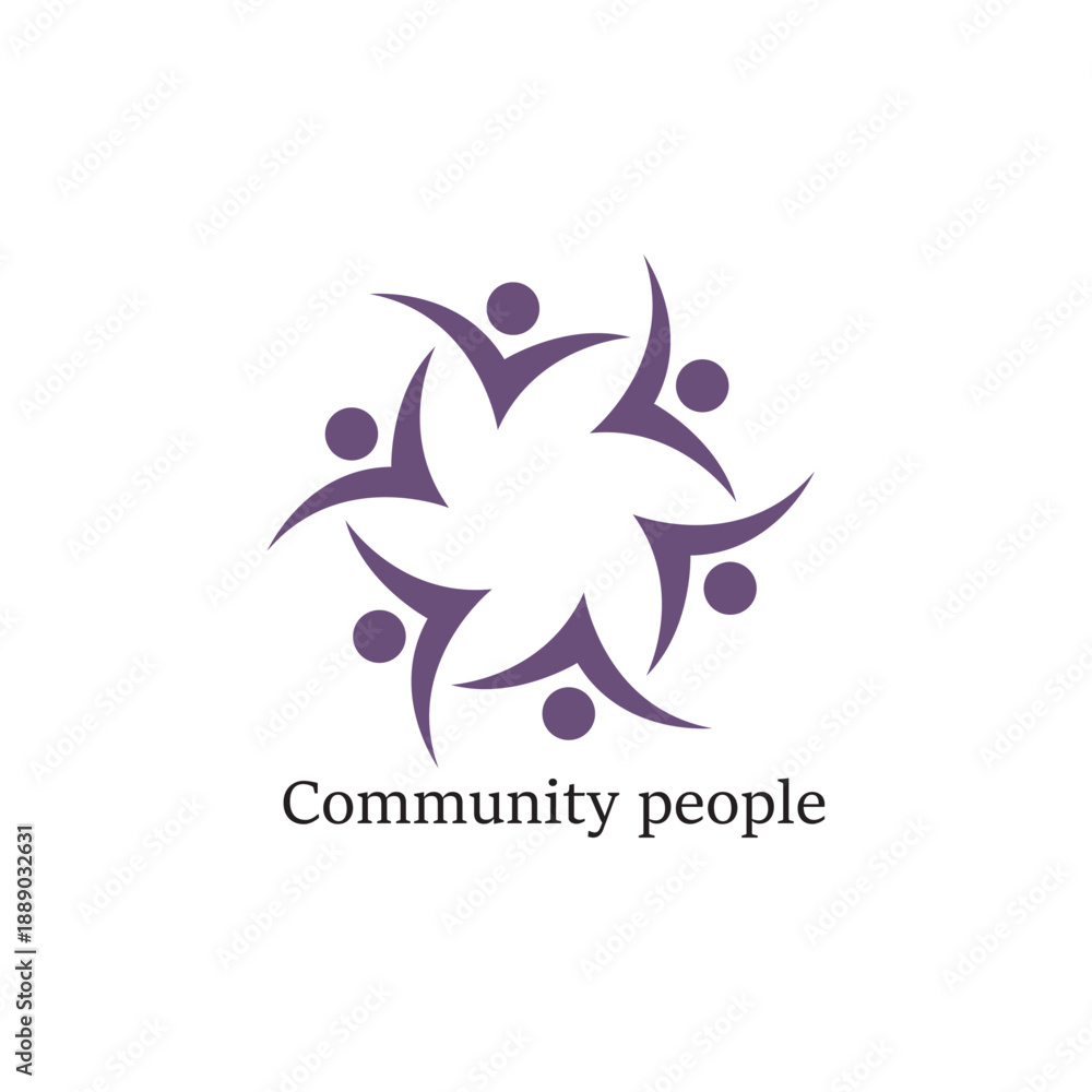 Obraz premium Community, network and social logo design vector