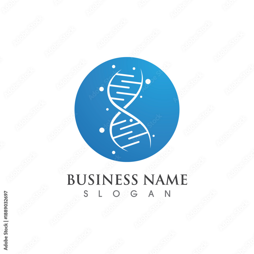 Obraz premium DNA illustration logo vector