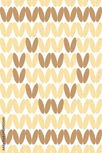 Soft, warm colors heart create soothing pattern of overlapping ovals, evoking sense of comfort