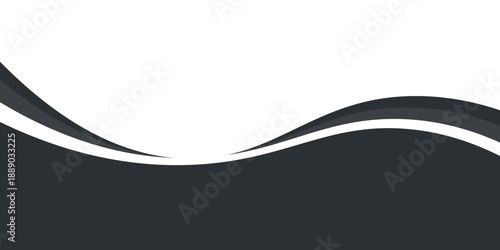 Header footer black grey gray curve abstract style border frame vector illustration banner background design
