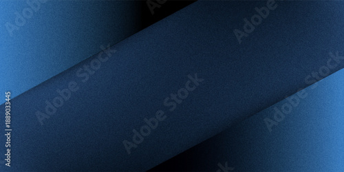 Black dark blue abstract background. Geometric. Line stripe triangle angle corner diagonal 3d. Gradient. Light, shadow. Grain noise grange. Matte metal metallic.Technology business. Design.Wide banner